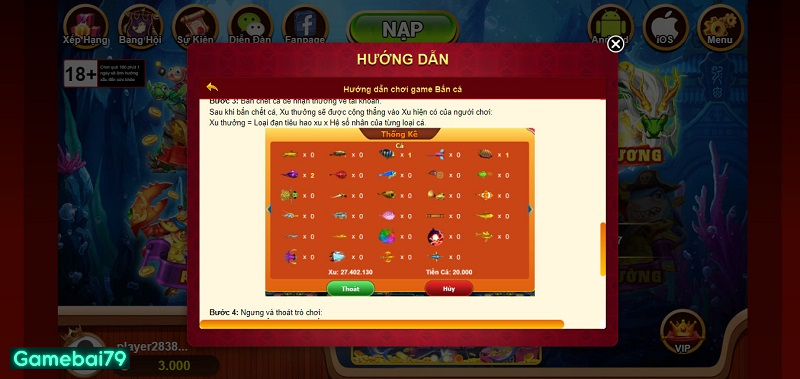 Bảng hệ số bắn cá đổi thưởng hấp dẫn là tiêu chí quan trọng