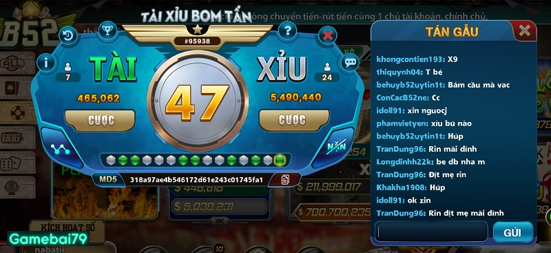Cổng game B52 Club mang đến Tài Xỉu bom tấn đặc biệt