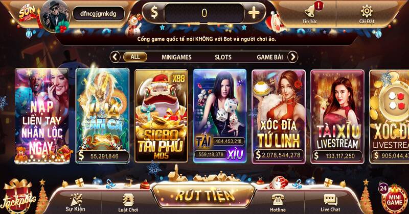 Kho game hấp dẫn đa dạng Sunwin