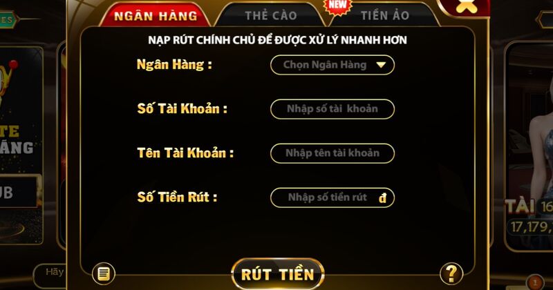 Rút tiền qua ngân hàng tại Yo88