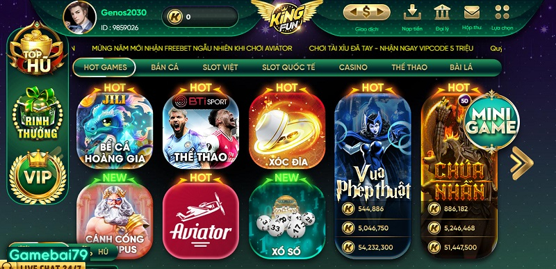 Những thế mạnh của cổng game bài king fun chất lượng