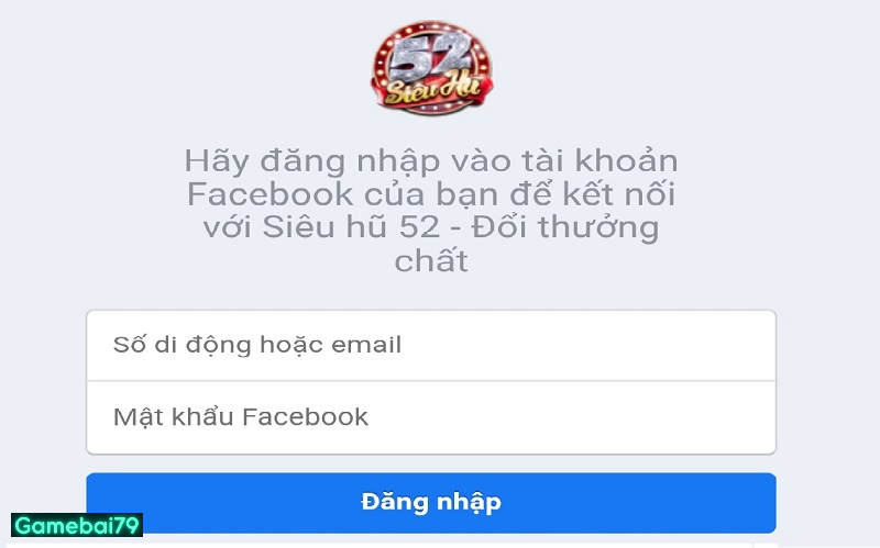Đăng nhập lại thông tin tài khoản Facebook để tạo tài khoản