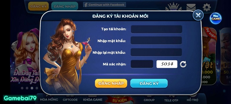 Nhập các nội dung trên biểu mẫu tạo tài khoản của sân chơi này