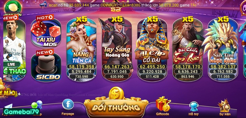 Lựa chọn nhiều sảnh cược theo ý thích tại game nổ hũ