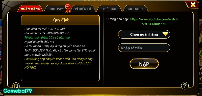 Nạp tiền không tốn phí tại cổng game bài đổi thưởng hiện nay 2023