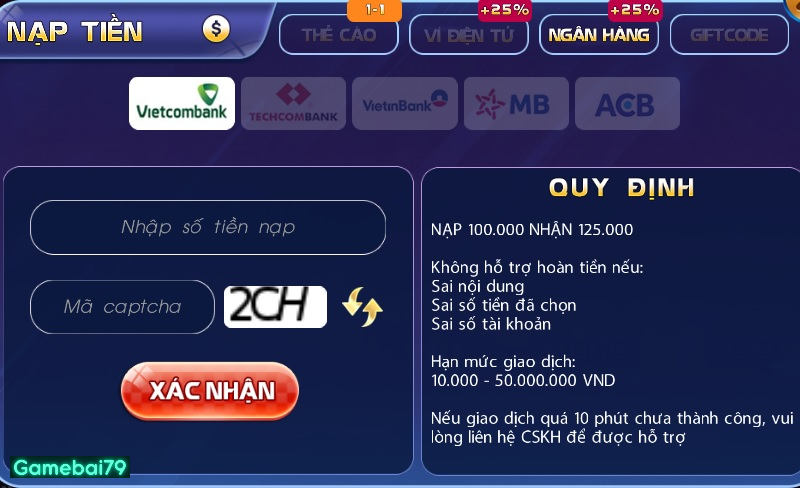 Hướng dẫn các thao tác nạp tiền nhanh chóng, an toàn