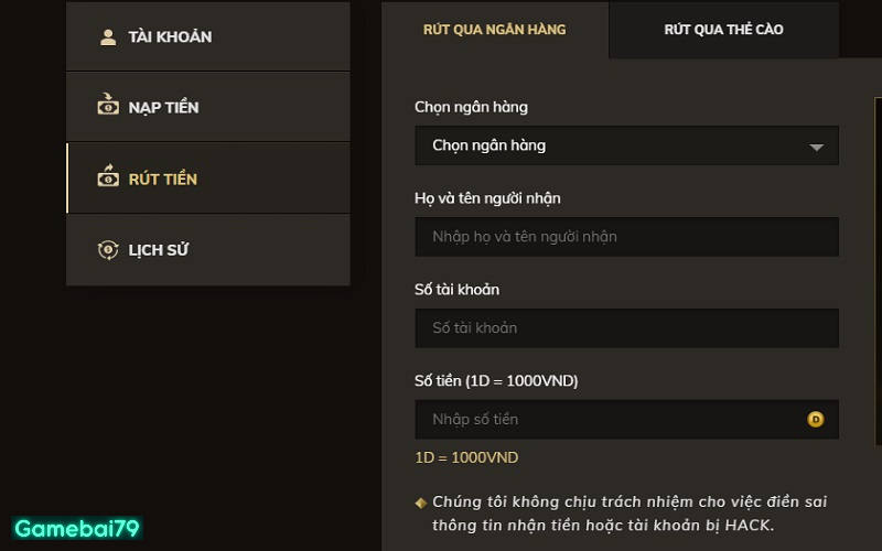 Cách rút tiền trực tuyến không mất phí tại nhà cái uy tín