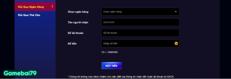 Hệ thống rút tiền hoàn toàn tự động, miễn phí