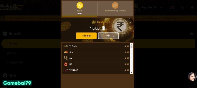 Quy trình nạp tiền, rút tiền gồm mấy thao tác diễn ra?