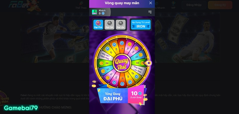 Vòng quay may mắn nhận ngay nhiều phần thưởng tại nhà cái cung cấp