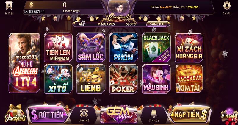 Kho game bài tại Gemwin