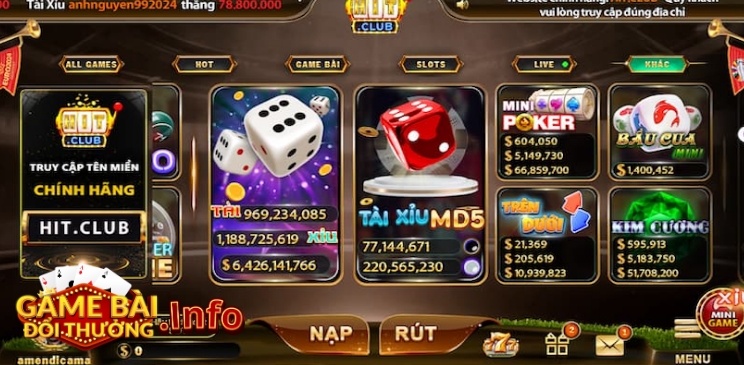 Điểm nổi bật của Tài Xỉu Hit Club