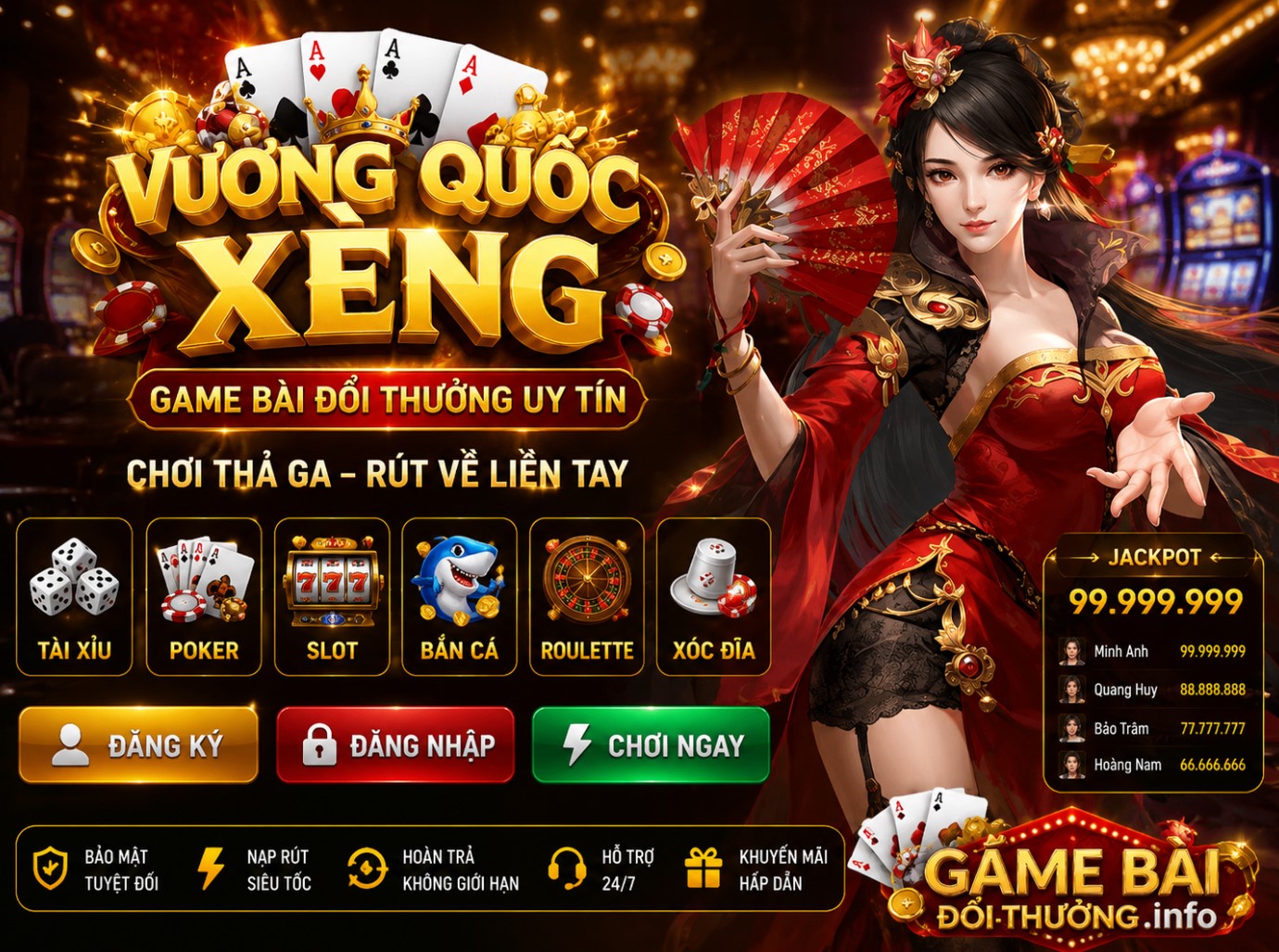 Vương Quốc Xèng – Game Đổi Thưởng Giải Trí Hấp Dẫn Dành Cho Game Thủ
