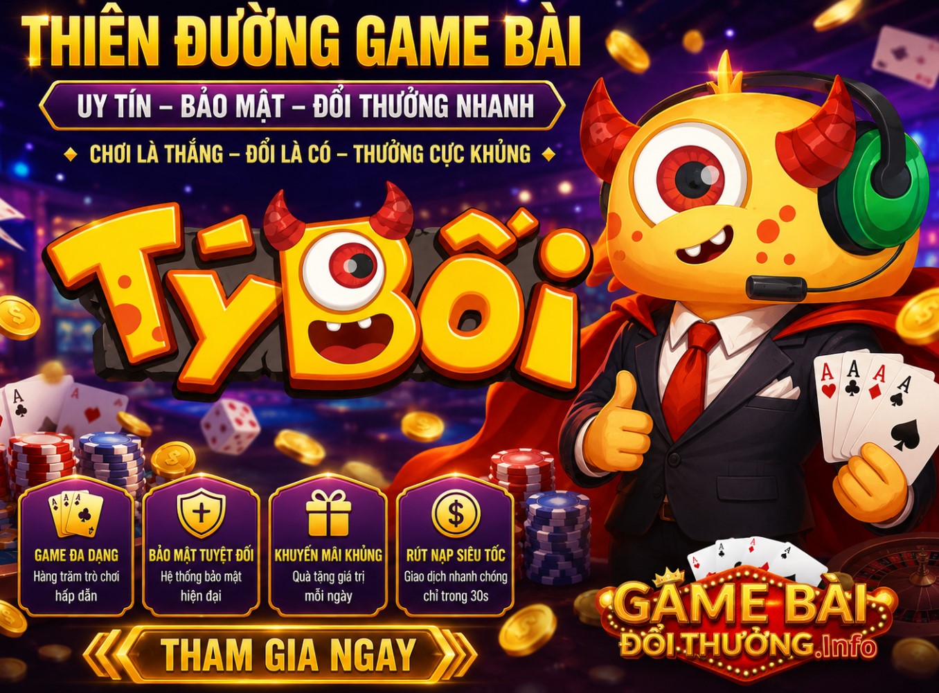 Tý Bối - App game nổ hũ trực tuyến số 1 thị trường - Update 2026